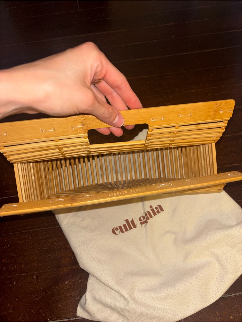 Cult Gaia Bamboo Ark Clutch
